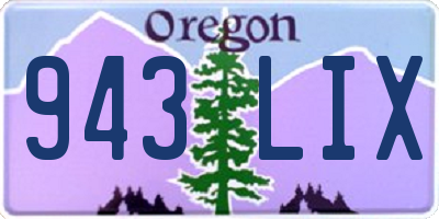 OR license plate 943LIX