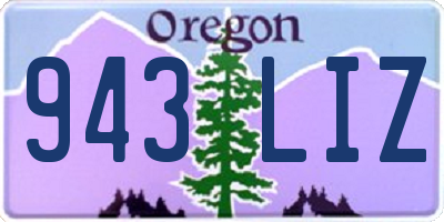 OR license plate 943LIZ
