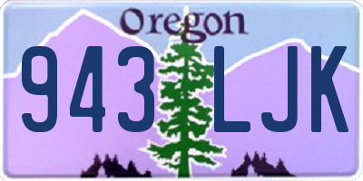 OR license plate 943LJK
