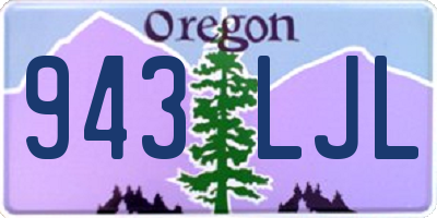 OR license plate 943LJL