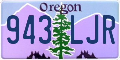 OR license plate 943LJR