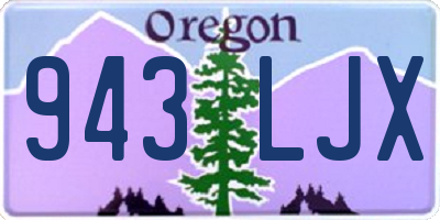 OR license plate 943LJX