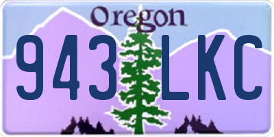 OR license plate 943LKC
