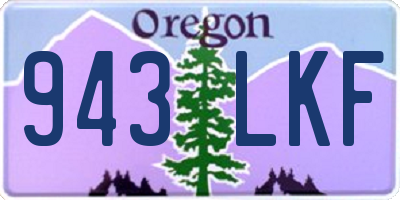 OR license plate 943LKF