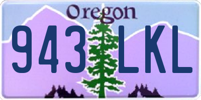 OR license plate 943LKL