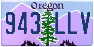 OR license plate 943LLV
