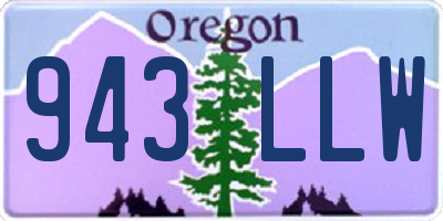OR license plate 943LLW