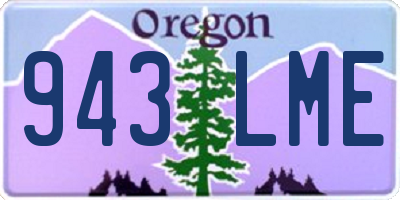 OR license plate 943LME