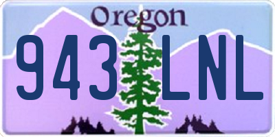 OR license plate 943LNL