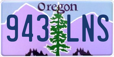 OR license plate 943LNS