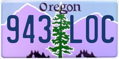 OR license plate 943LOC
