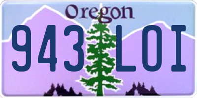 OR license plate 943LOI