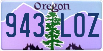 OR license plate 943LOZ