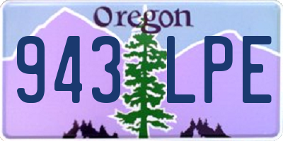 OR license plate 943LPE