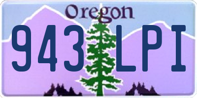 OR license plate 943LPI