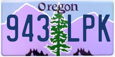OR license plate 943LPK