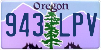 OR license plate 943LPV
