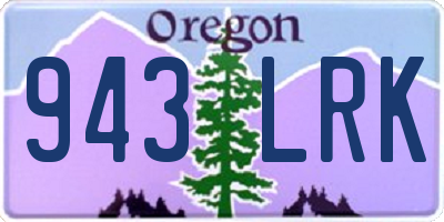 OR license plate 943LRK