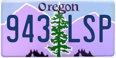 OR license plate 943LSP