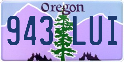 OR license plate 943LUI