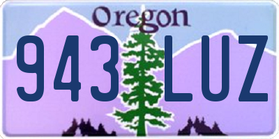 OR license plate 943LUZ