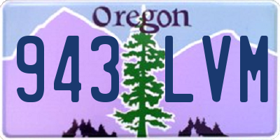 OR license plate 943LVM