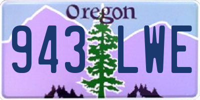 OR license plate 943LWE