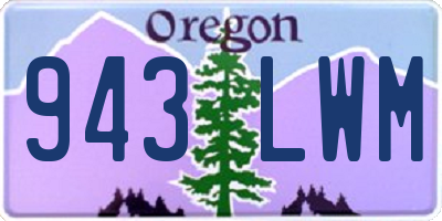 OR license plate 943LWM