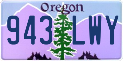 OR license plate 943LWY