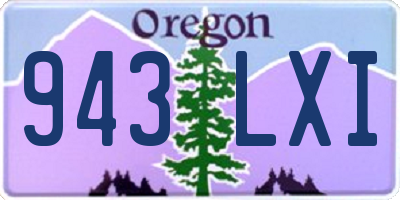 OR license plate 943LXI