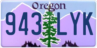 OR license plate 943LYK