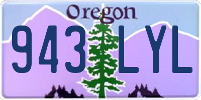 OR license plate 943LYL