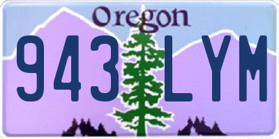 OR license plate 943LYM