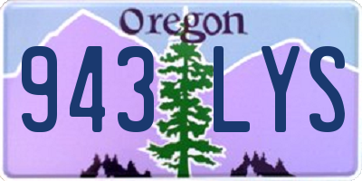OR license plate 943LYS
