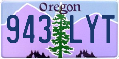 OR license plate 943LYT