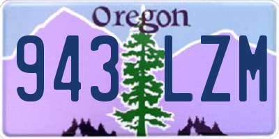 OR license plate 943LZM