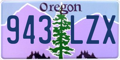OR license plate 943LZX