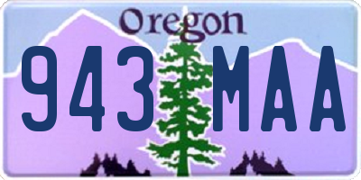 OR license plate 943MAA
