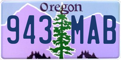 OR license plate 943MAB