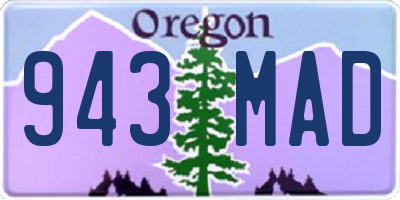 OR license plate 943MAD