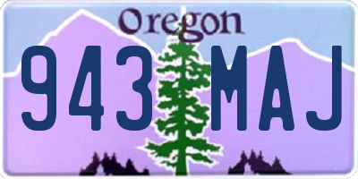 OR license plate 943MAJ