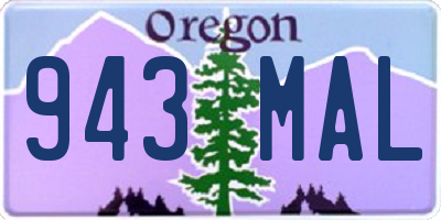 OR license plate 943MAL
