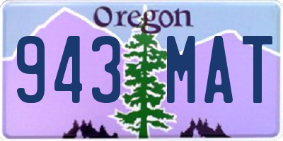 OR license plate 943MAT