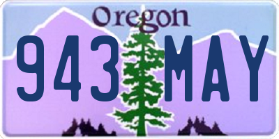 OR license plate 943MAY
