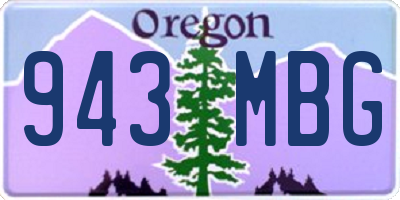 OR license plate 943MBG