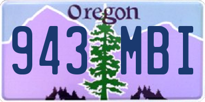 OR license plate 943MBI