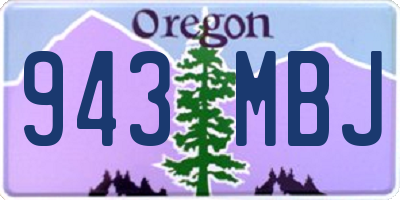 OR license plate 943MBJ