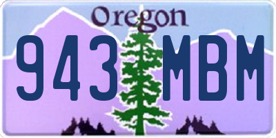 OR license plate 943MBM