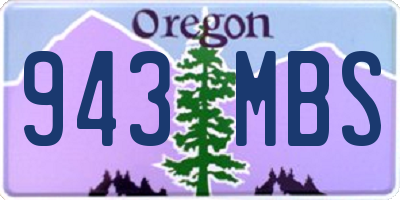 OR license plate 943MBS