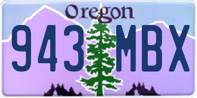 OR license plate 943MBX